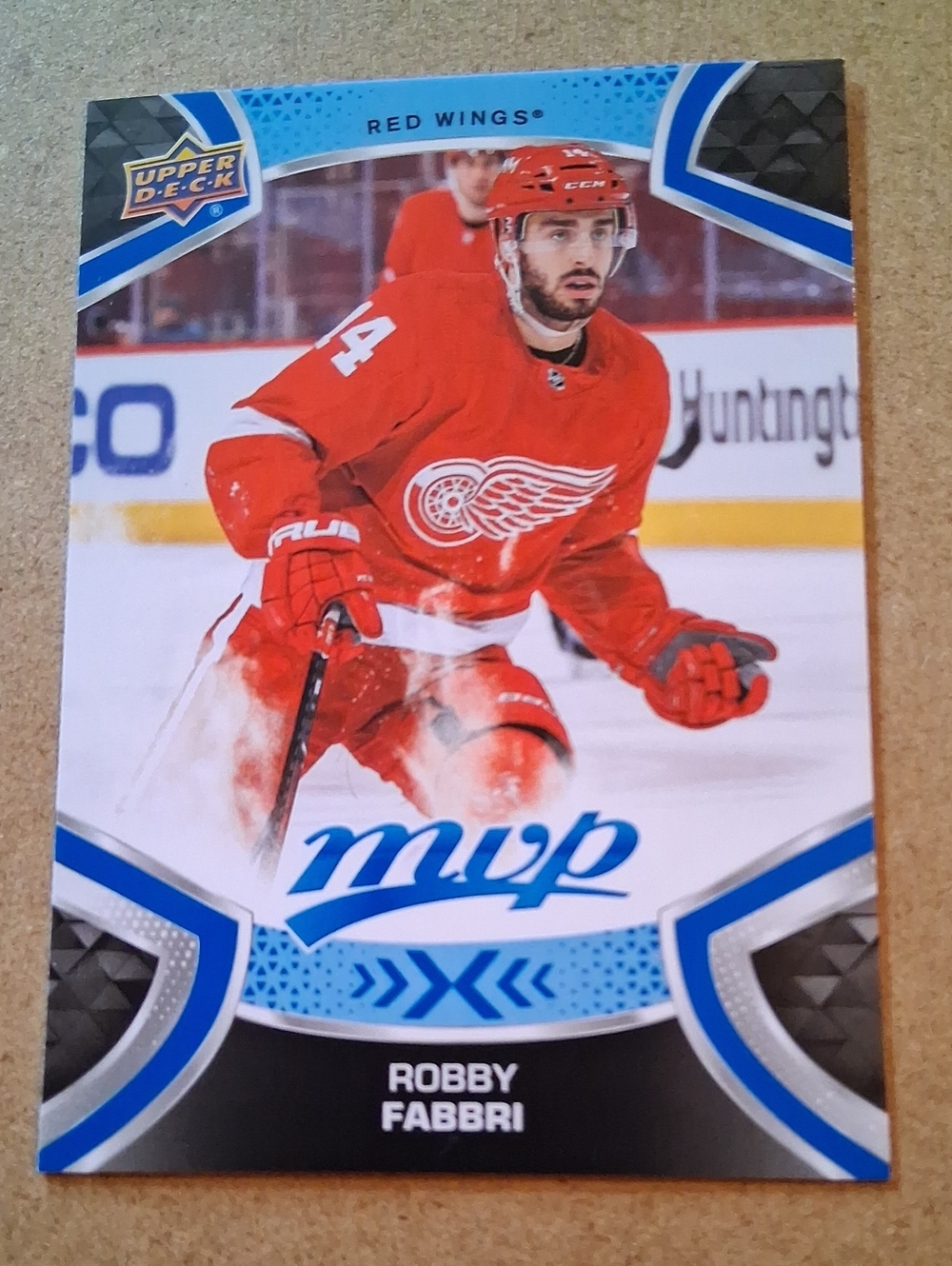 Upper Deck MVP Robby Fabbri Red Detroit Red Wings Hockey Card